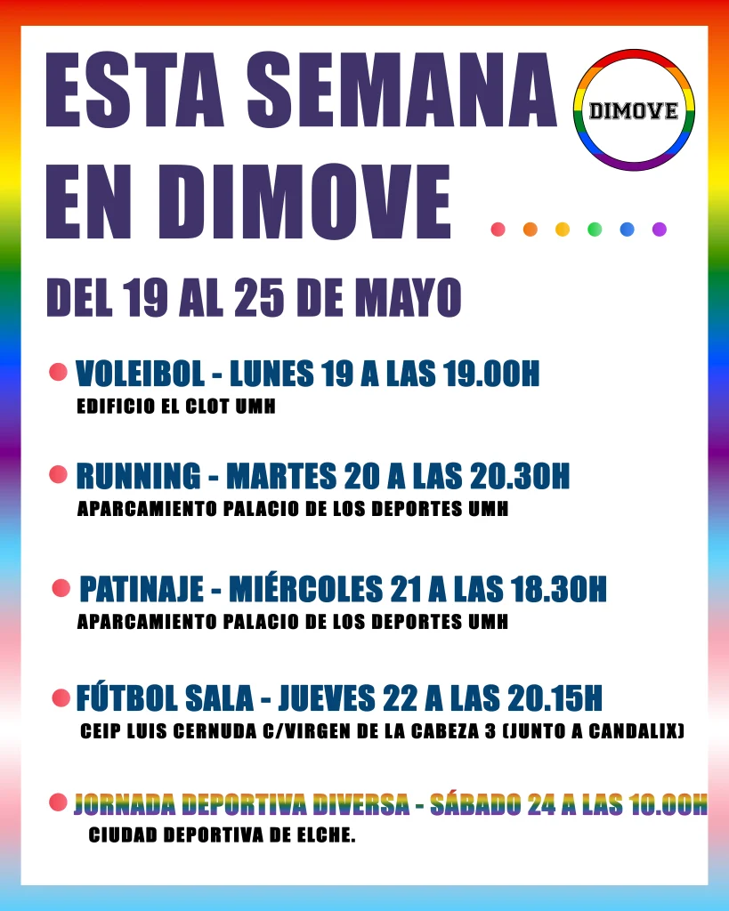 WEB ESTA SEMANA EN DIMOVE DEL 19:05 A 25:05:25