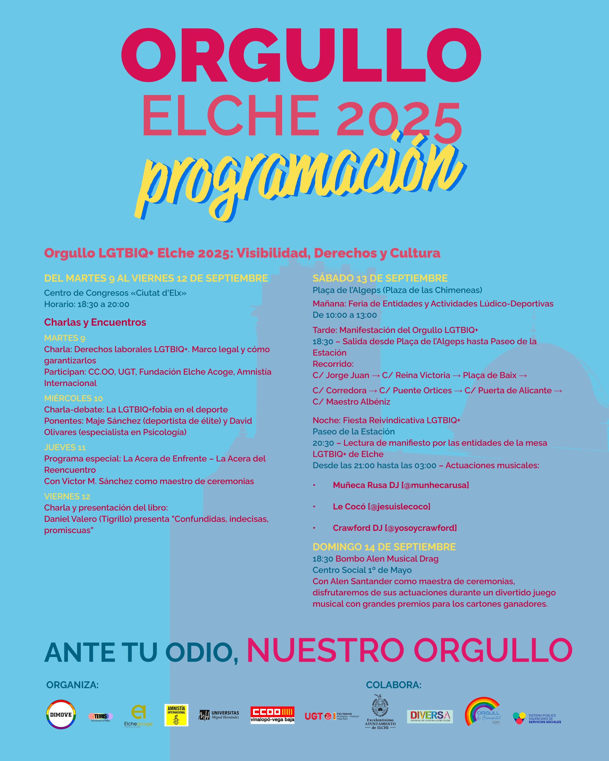 Programación - Orgullo Elche 2025