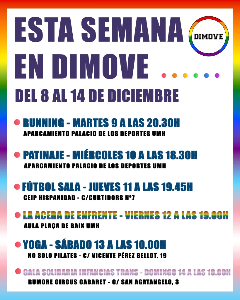 ESTA SEMANA EN DIMOVE DEL 8 AL 14:12:25