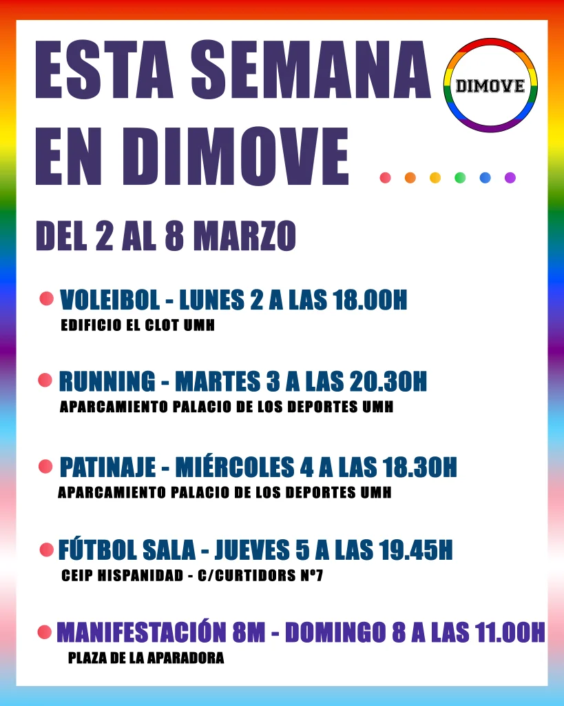 ESTA SEMANA EN DIMOVE DEL 2:3 AL 8:3:26. WEB
